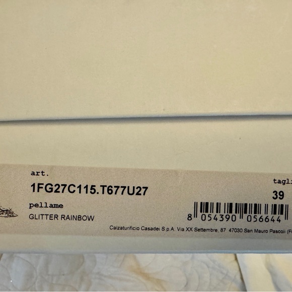 Casadei size 39 pellame Glitter Rainbow Stilletos - Picture 3 of 12